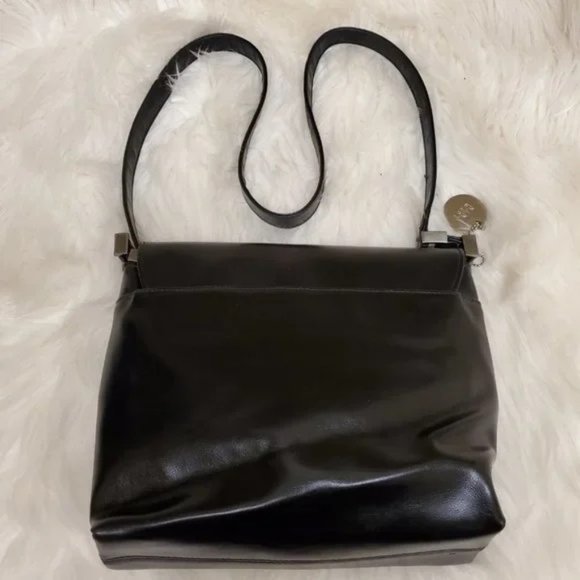 Vintage Nine West Women's Black Leather Cross-Body Bag - Picture 9 of 11